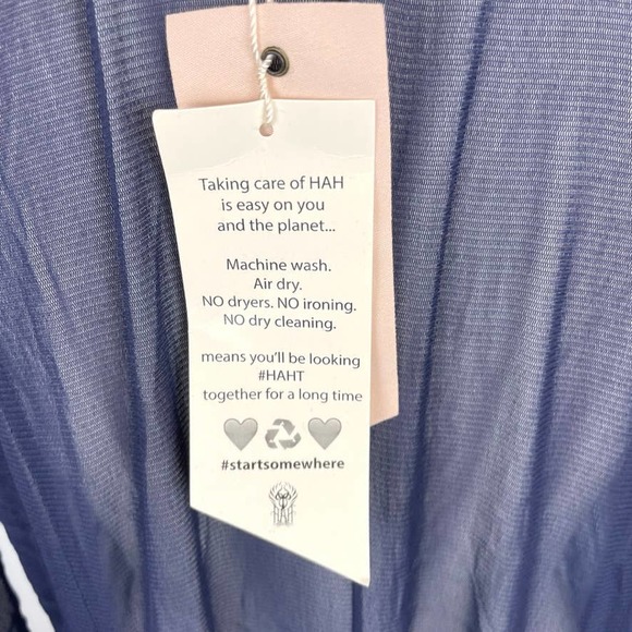 We Are HAH Mama C Sheer Lace Slip Maxi Dress In Navy Size Medium New - Picture 14 of 15